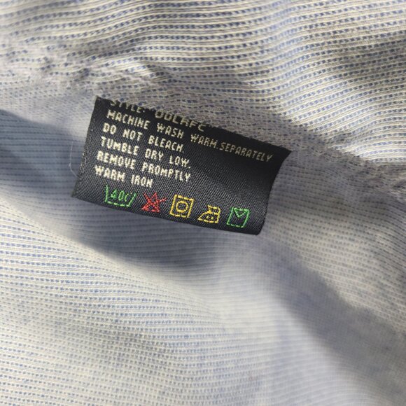 Oscar De La Renta Men's Button Up Shirt French Cuffs Size 17 (34/35'') - Picture 5 of 12